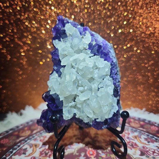 Amethyst Geode w/ Calcite