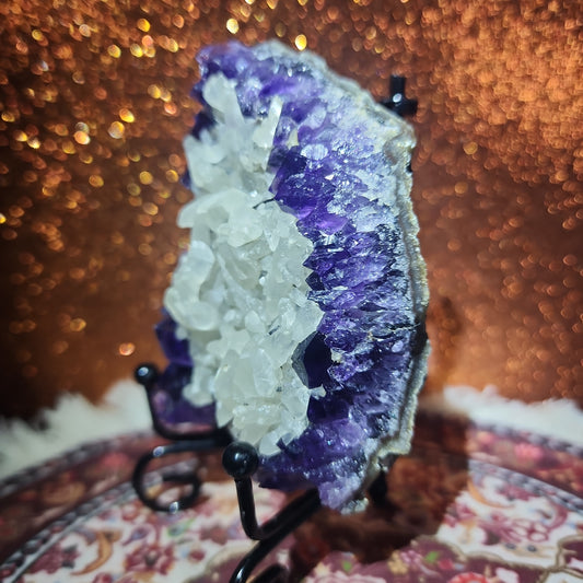 Amethyst Geode w/ Calcite