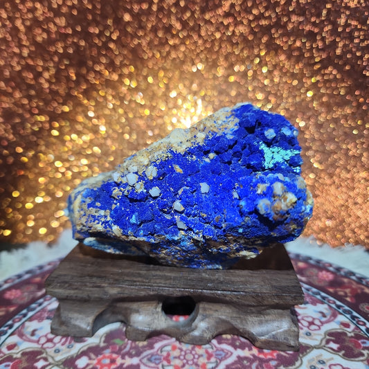 Raw Azurite with Calcite