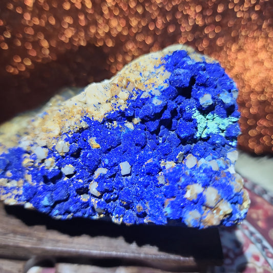 Raw Azurite with Calcite