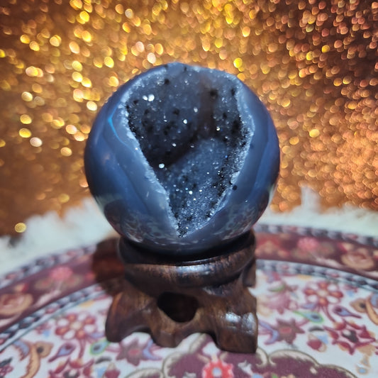 Druzy Blue Agate Sphere