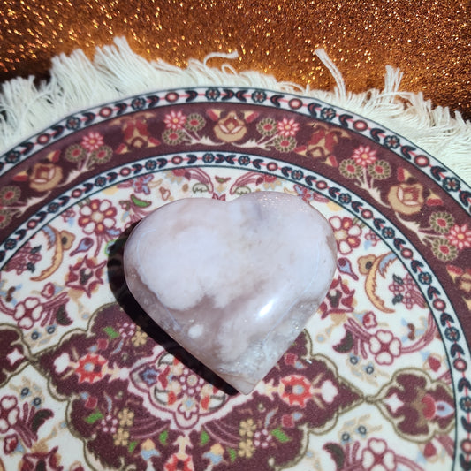 Pink Agate Heart