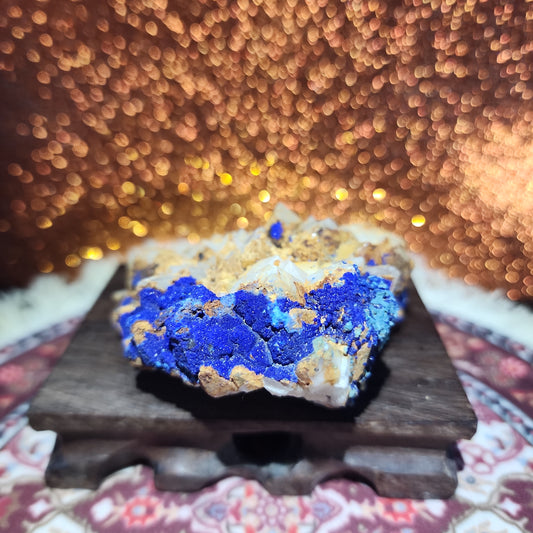 Raw Azurite with Calcite