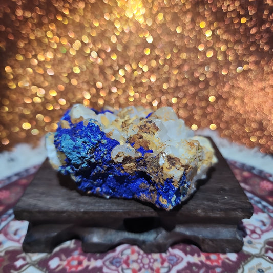 Raw Azurite with Calcite