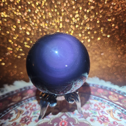 Rainbow Obsidian Sphere with Stand