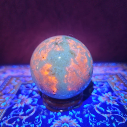 UV Lepidolite Sphere