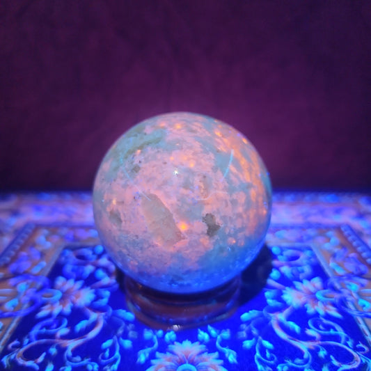 UV Lepidolite Sphere