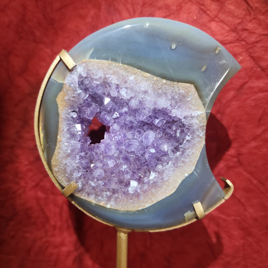 Druzy Amethyst Moon w/ Stand