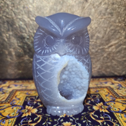 Druzy Agate Owl