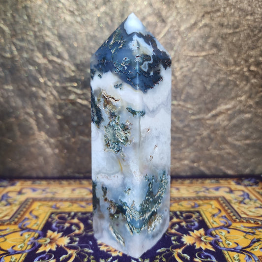 Moss and Flower Agate Tower