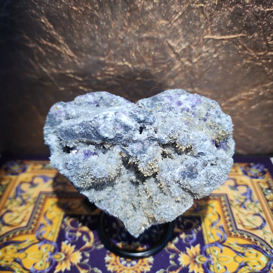 Sphalerite Heart with Fluorite