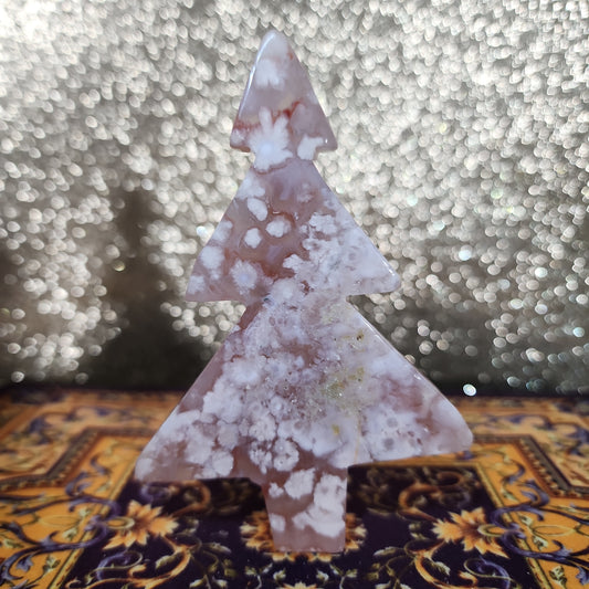 Flower Agate Christmas Tree