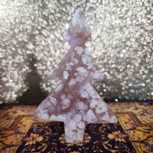 Flower Agate Christmas Tree