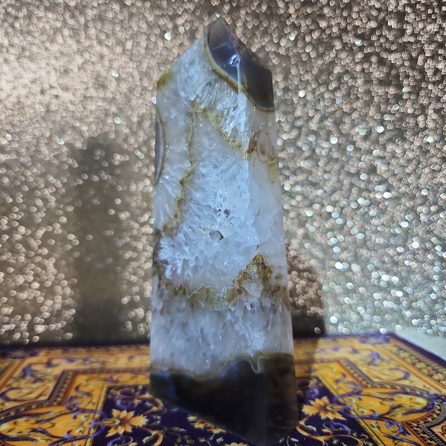 Druzy Agate Tower