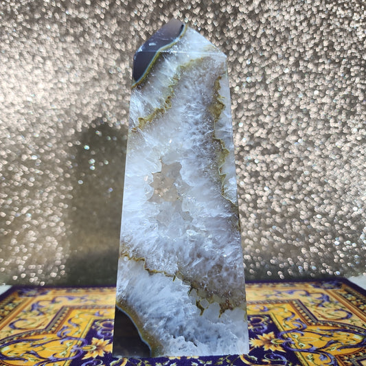 Druzy Agate Tower