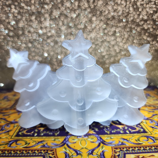 Christmas Tree Selenite Carving