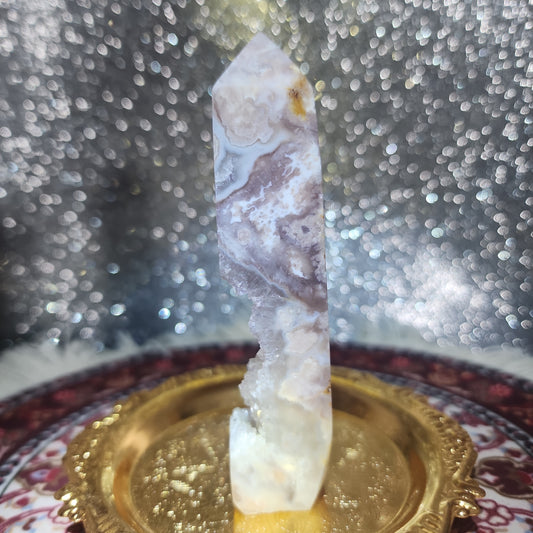 Druzy Flower Agate Tower