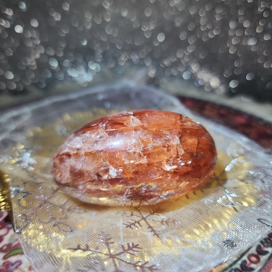 Fire Quartz Palmstone