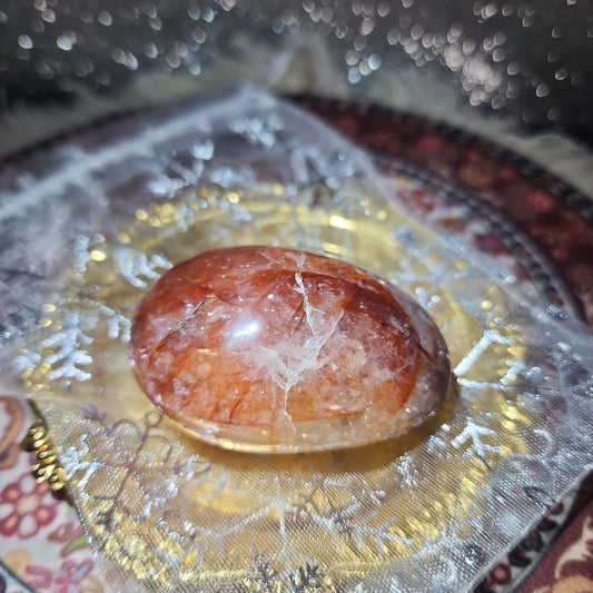 Fire Quartz Palmstone