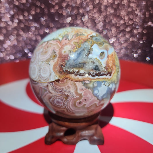 Crazy Lace Agate Sphere