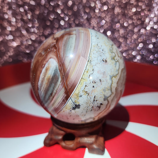 Crazy Lace Agate Sphere