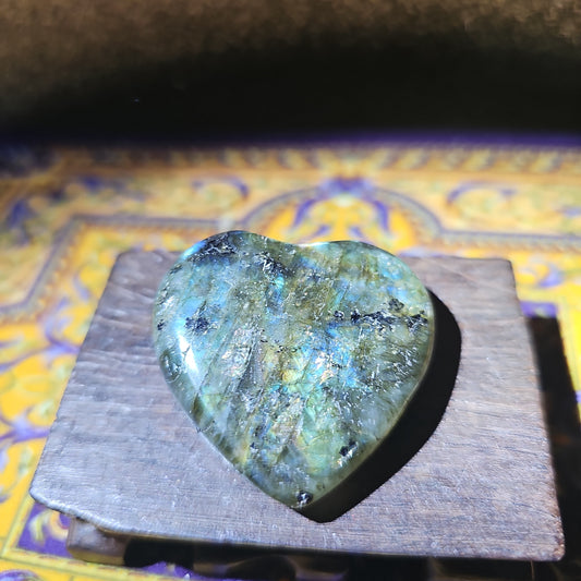 Labradorite Heart