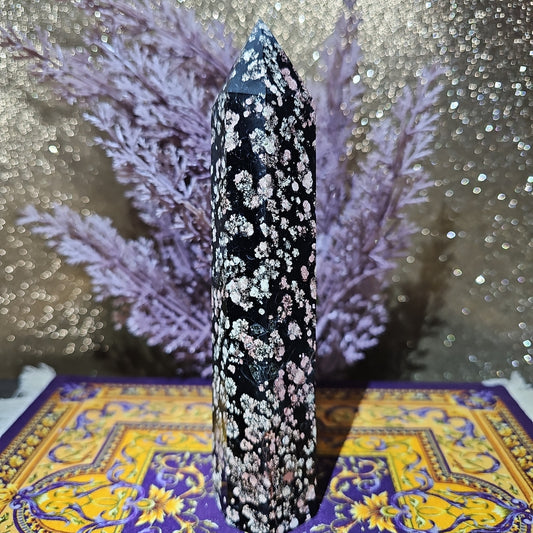 Pink Snowflake Obsidian Tower