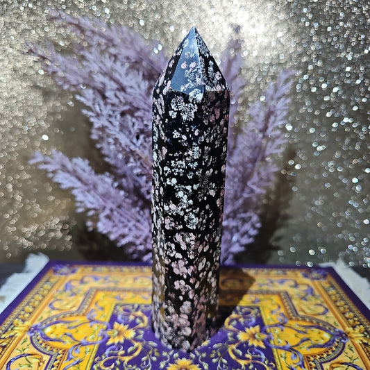 Pink Snowflake Obsidian Tower