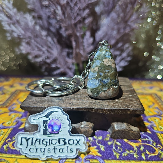 Llanite Crystal Stone Keychain