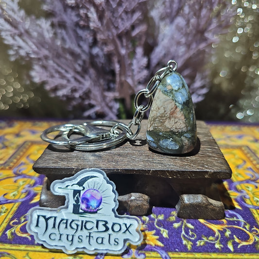 Llanite Crystal Stone Keychain