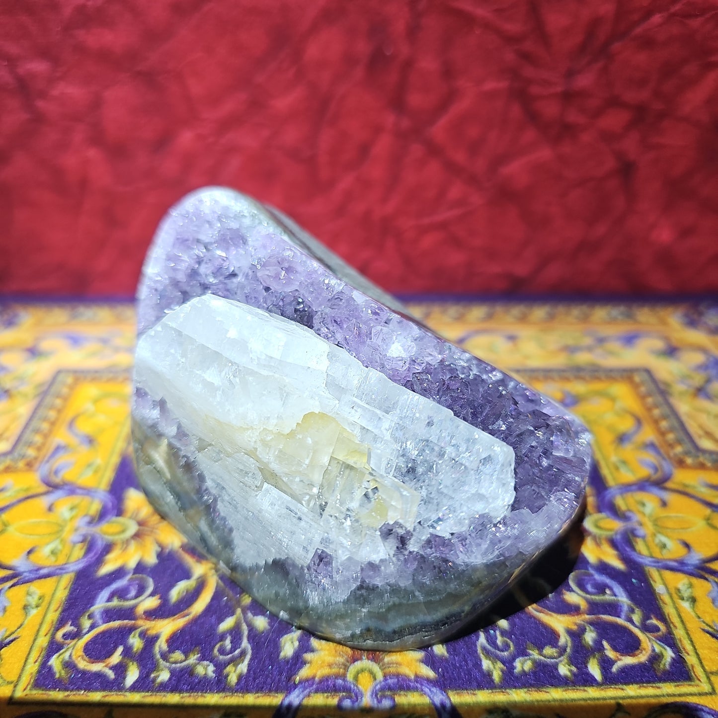 Amethyst Geode w/ Calcite