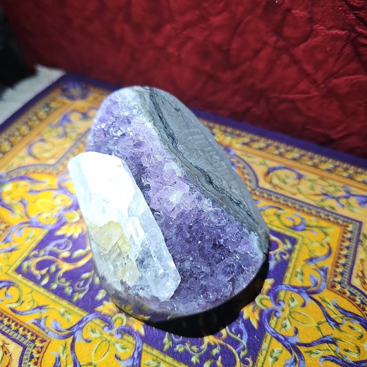 Amethyst Geode w/ Calcite