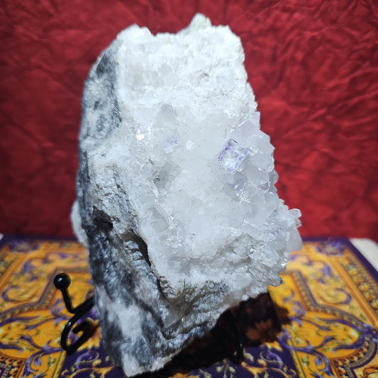 Apophylite with STUNNING Fluorite Cube