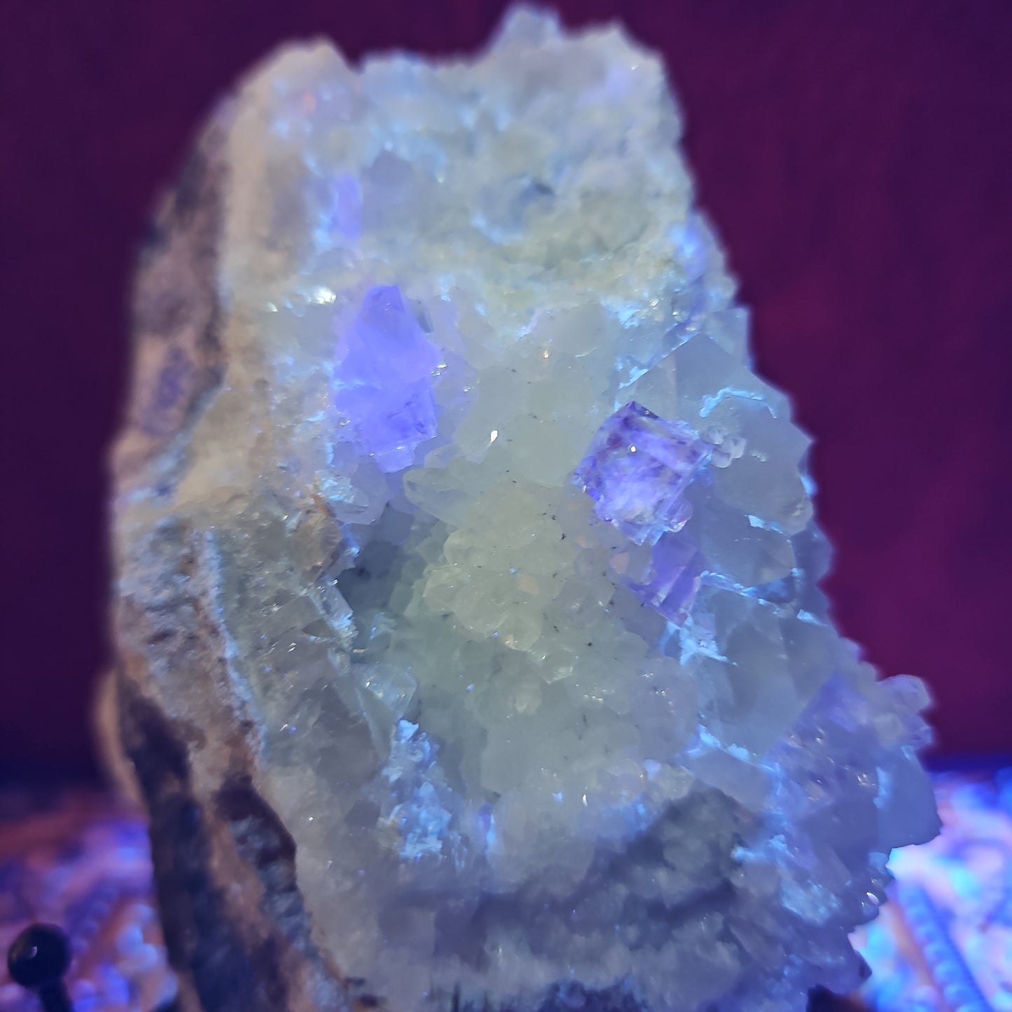 Apophylite with STUNNING Fluorite Cube