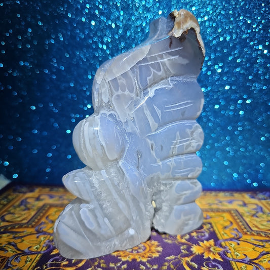 Volcanic Agate Fairy Carving