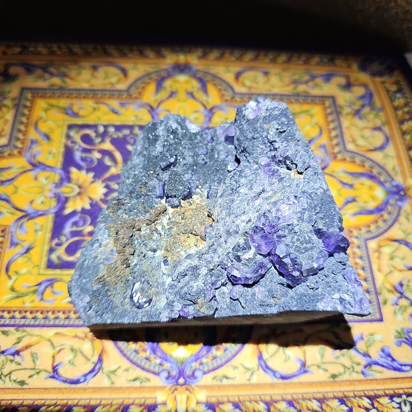 Tanzanite Fluorite on Sphalerite