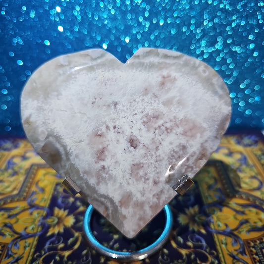 Pink Amethyst Heart with Stand