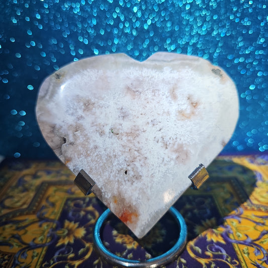 Pink Amethyst Heart with Stand