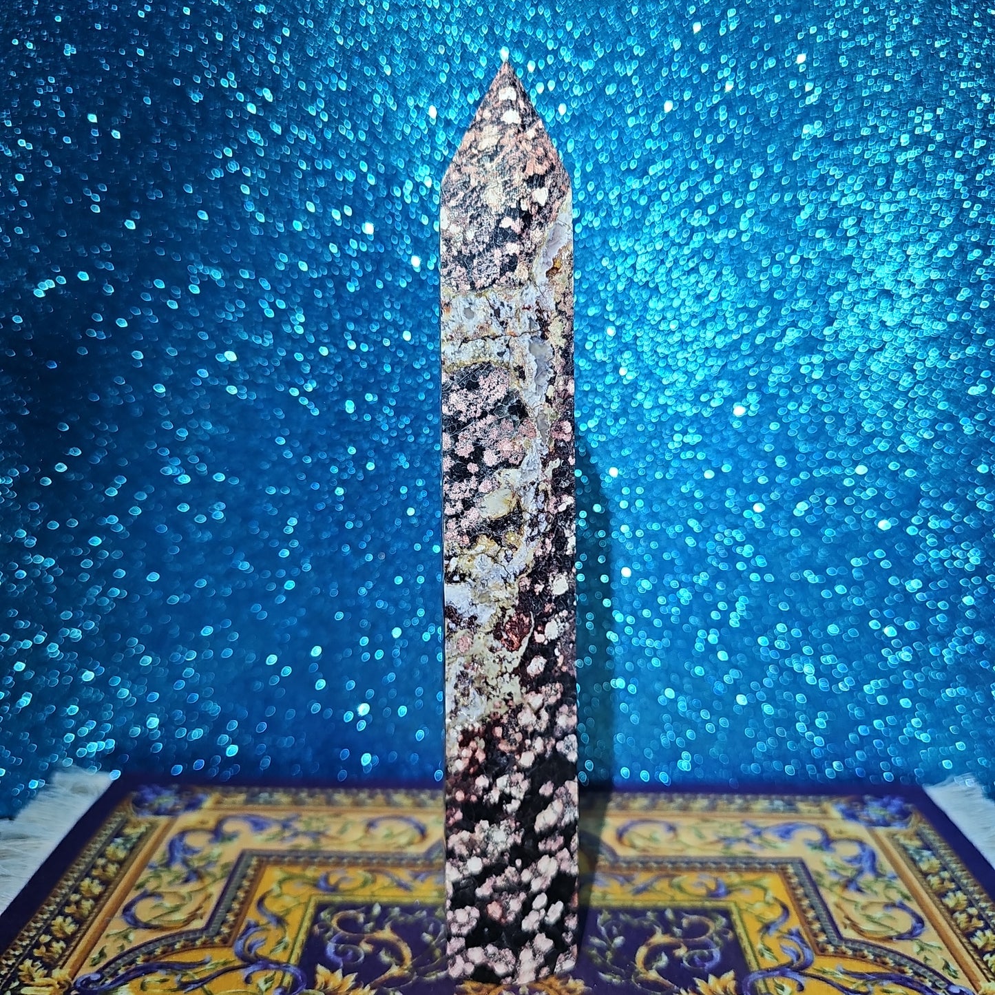 Pink Snowflake Obsidian Tower