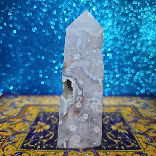 Druzy Flower Agate Tower