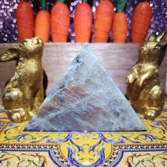 Moonstone Triangle Eye Carving