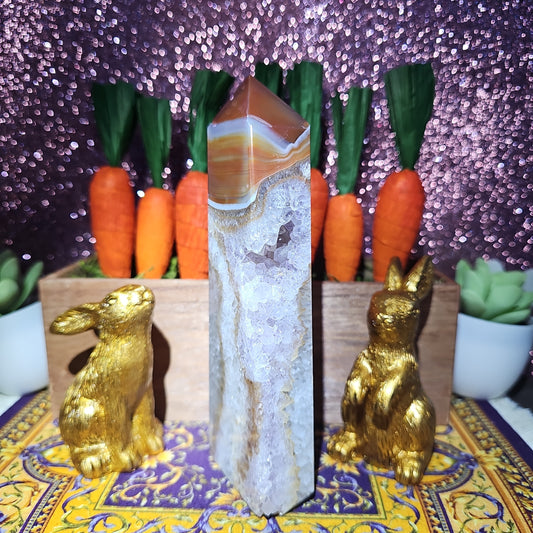 Carnelian Agate Amethyst Tower