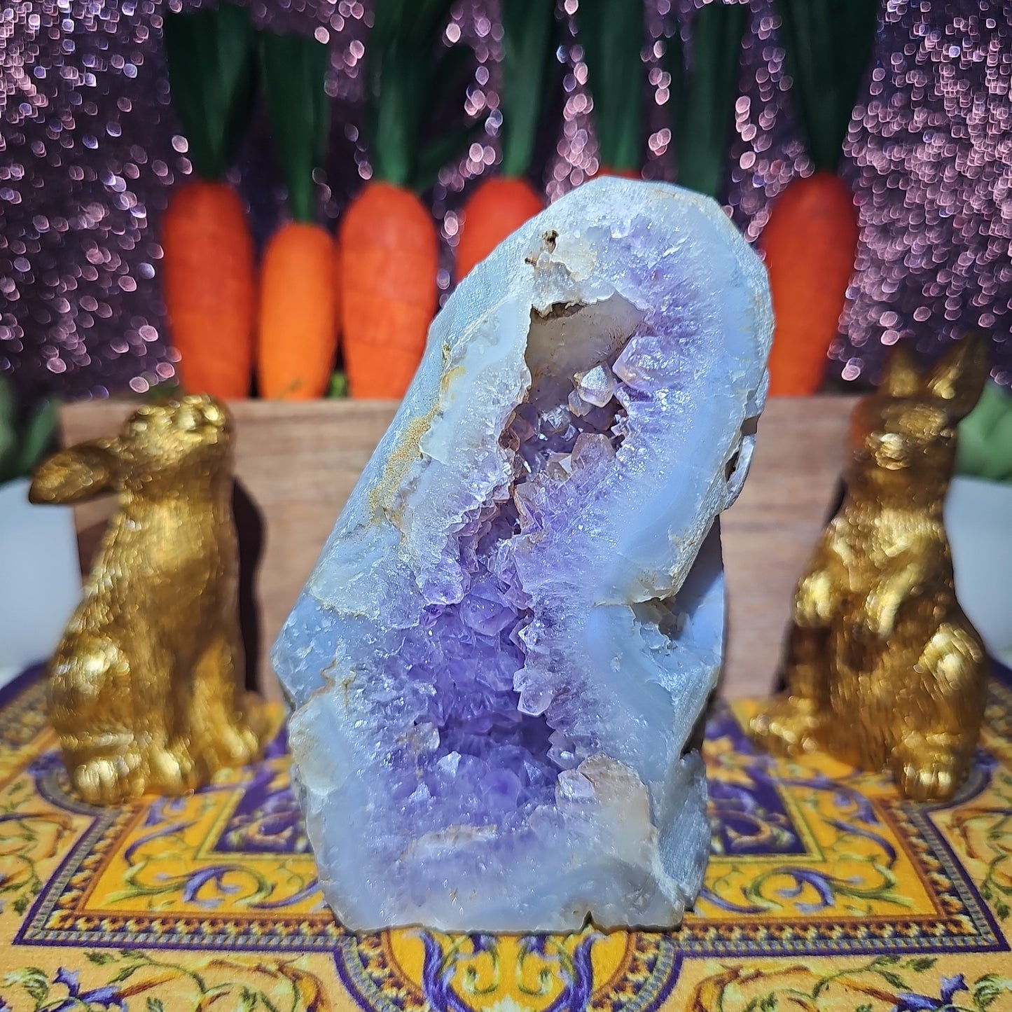 Amethyst Orca Agate Tower