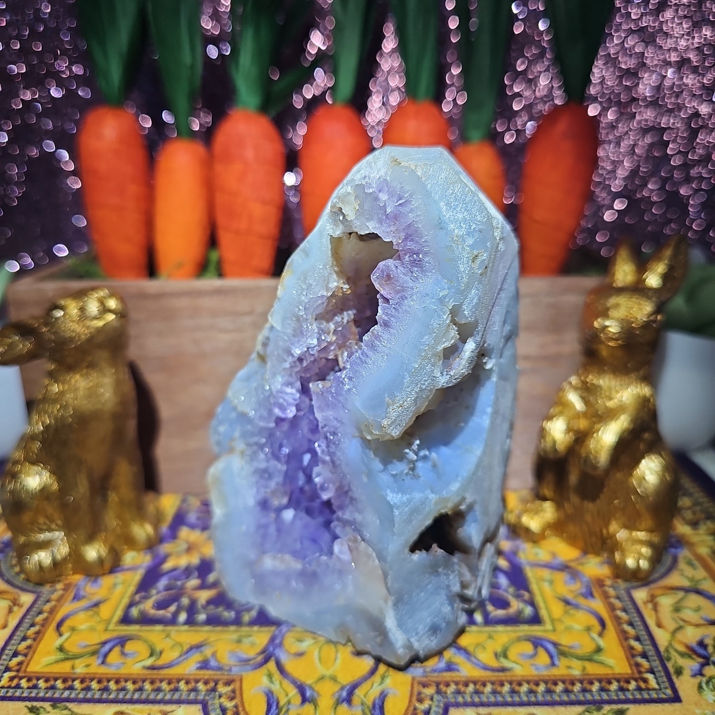 Amethyst Orca Agate Tower