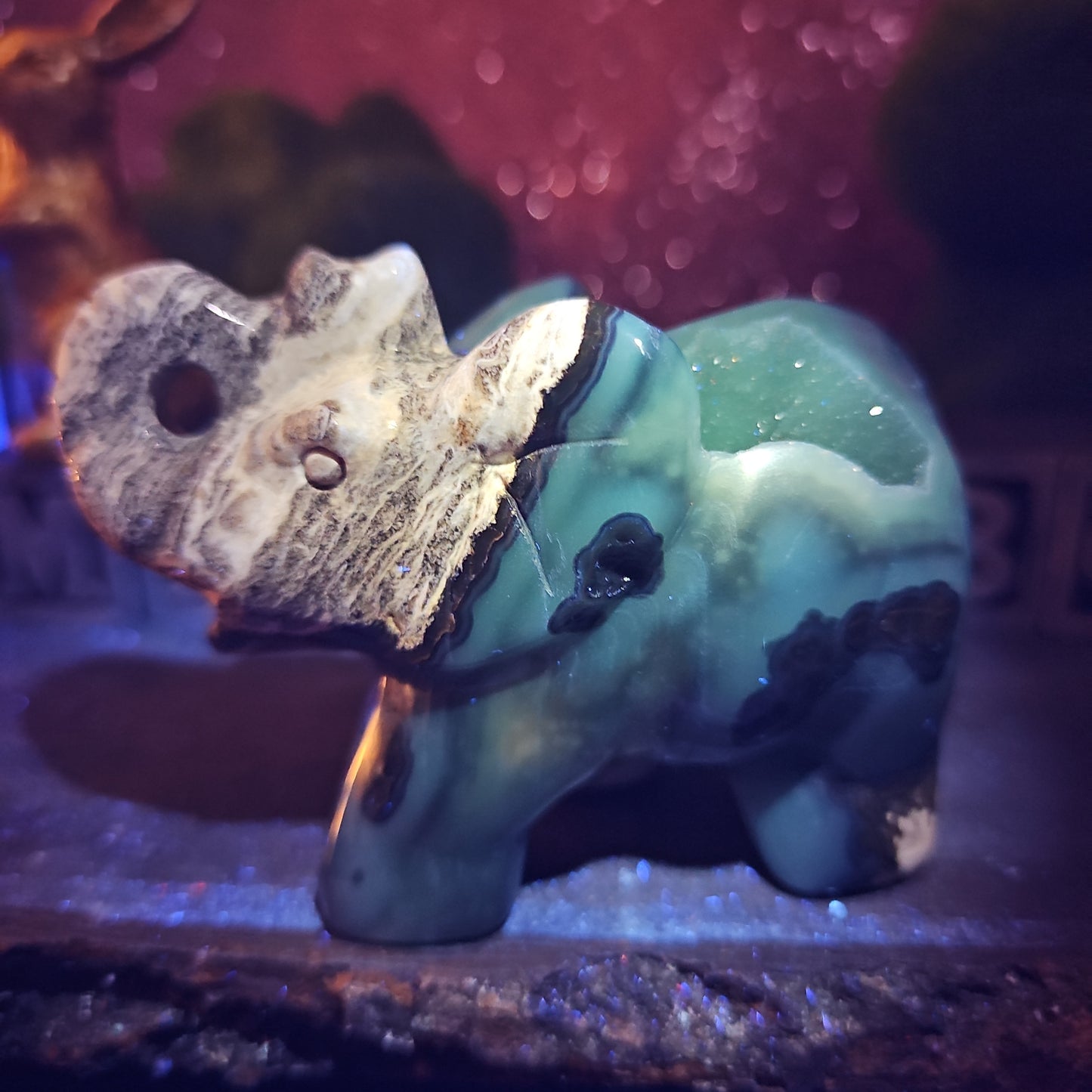 Volcanic Agate Elephant