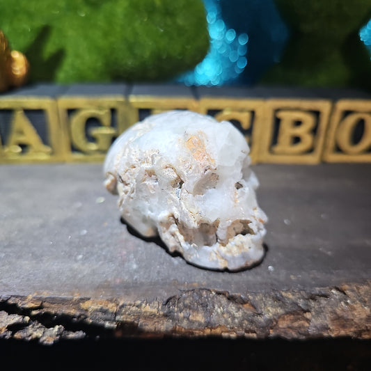 Caribbean Calcite with Flourite Skull