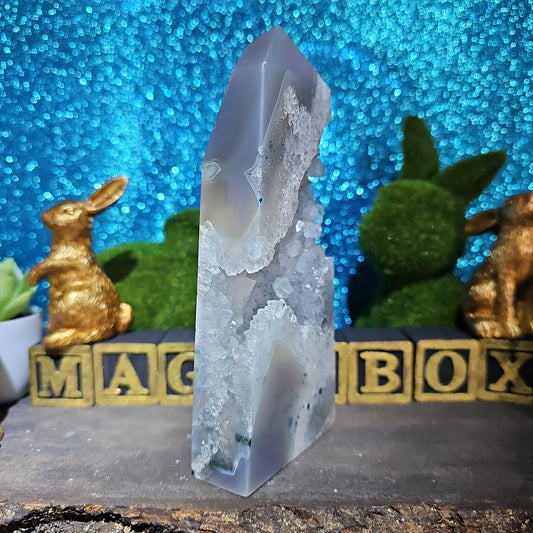 Druzy Agate Tower