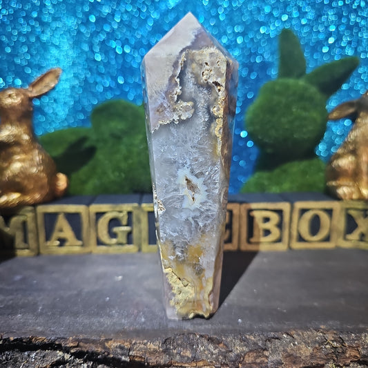 Volcanic Flower Agate Wand Freeform