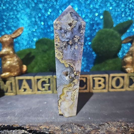 Volcanic Flower Agate Wand Freeform