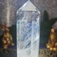 Clear Quartz Blue Needle with stand